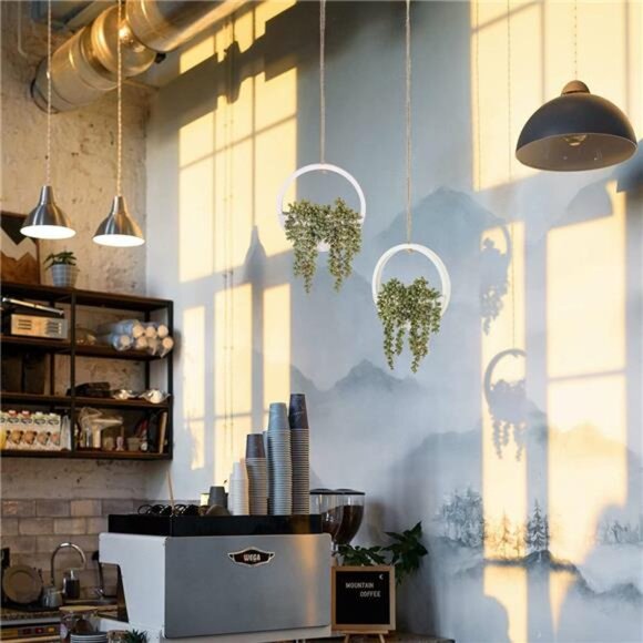 2pcs Artificial Succulents Hanging Plants 12.2'' Fake String of Pearls in Pot - Picture 6 of 7